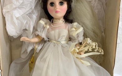 EFFANBEE Bridal Doll w Stand, Org Box, USA