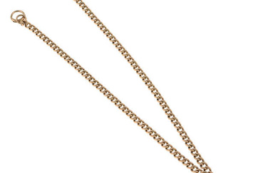 Early 20th century 9ct gold Albert chain, with T-bar