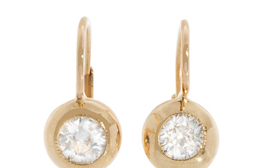 Earrings in 18k gold and diamonds