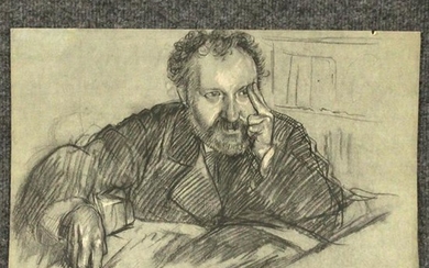 Edward Degas, Vintage Print of Man Thinking