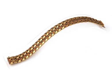 Een 14 krt. gouden schakelarmband