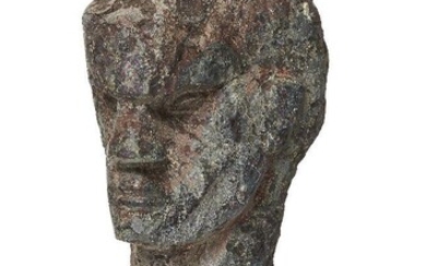 Ernst Eisenmayer, Austrian/British 1920¬®2018 - Head; stone on marble base, H44 x W19.5 x D19 cm (including base)