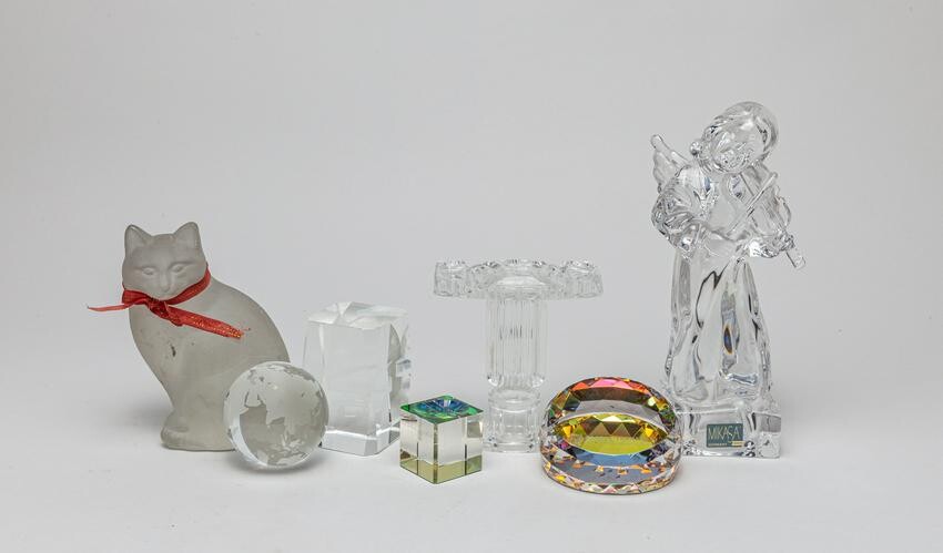 Estate Art Crystal Glass Sculptures