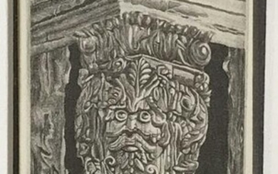 Etching Corbel on Gate House