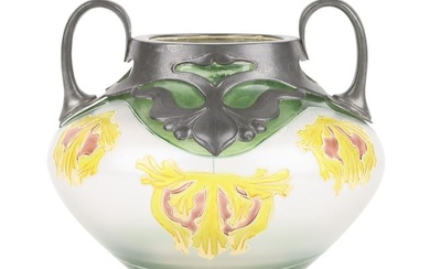 European Art Nouveau Handled Vase