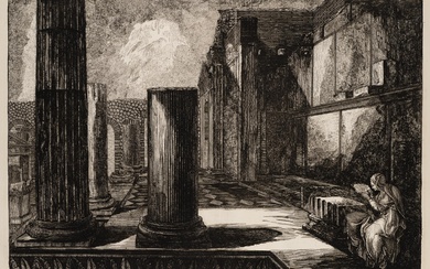 F. PIRANESI (*1758) after PIRANESI (*1720), In the cella of the Temple of Isis, Pompeii, 1805, Etch
