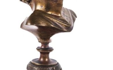 FIGURAL BRONZE DESKTOP CIGAR LIGHTER IN THE FORM OF AN EARLY AFRICAN AMERICAN MAN