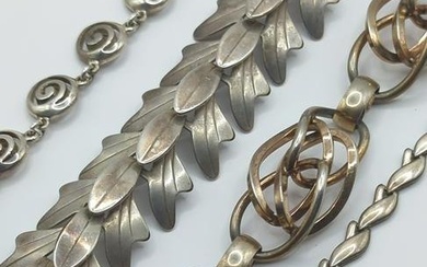 FRANCISCO REBAJES, NAPIER, ETC; Modernist Sterling Silver Jewelry
