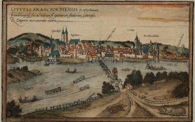 FRANS HOGENBERG Mechelen, Belgium (1535) / Cologne, Germany (1590) "View of Frankfurt