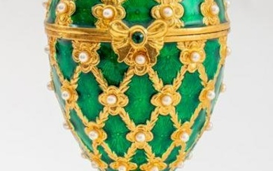 Faberge Style Green Easter Egg by Krischenko