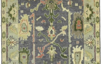 Floral Colorfast Muted Oushak Chobi 4X6 Hand-Knotted Oriental Rug Bedroom Carpet