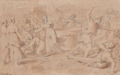 Follower of Francesco Bartolozzi , Classical scene with maidens
