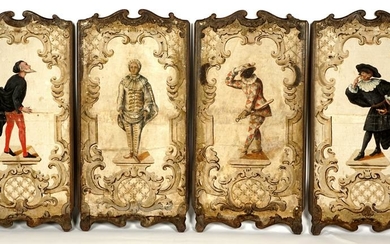 Four Italian 18th/19th C. Painted Wall Panels