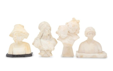 Four Italian Alabaster Busts