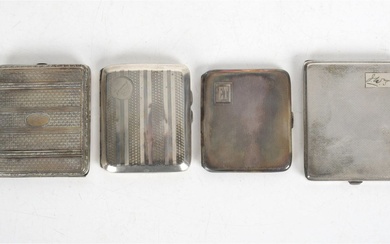 Four Silver Cigarette Cases
