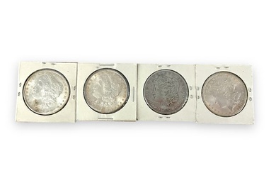 Four U.S. Morgan Silver Dollar Coins