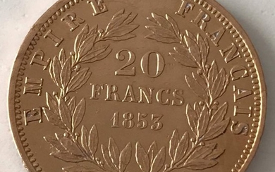 France - 20 Francs 1853-A Napoléon III - Gold
