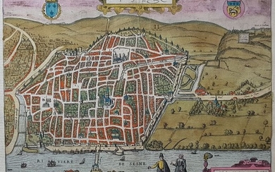 France, Rouen; G Braun & F Hogenberg - Rhotomagus, Galliae Lugdunensis as Sequanam flu. Opp. vulgo Rouen - ca. 1585