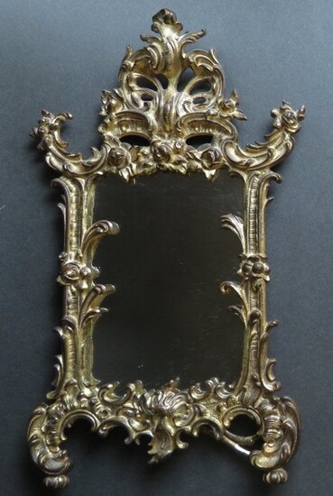 French Belle Jardin style antique metal easel frame