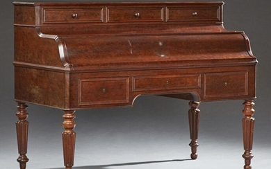 French Louis Philippe Carved Mahogany Cantilevered
