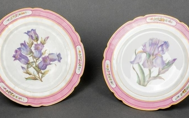 French Porcelain Dessert Stands, Pair