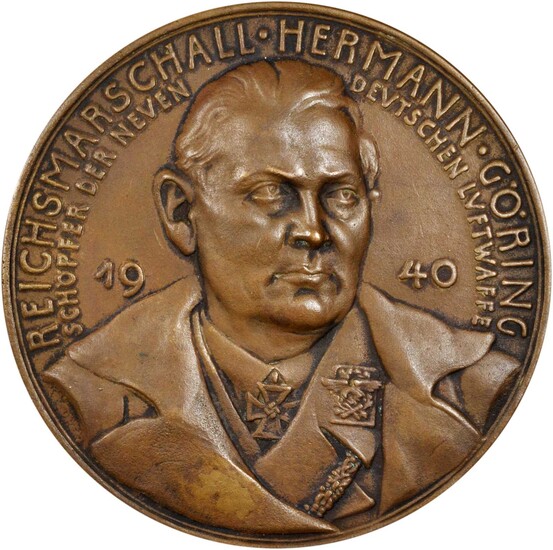 GERMANY. Third Reich. Reichsmarshall Hermann Goering Cast Bronze Medal, 1940. ALMOST UNCIRCULATED.