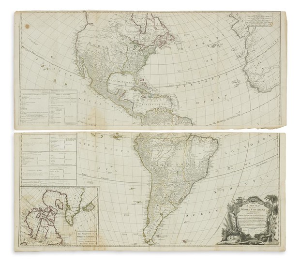 [GIBSON, JOHN.] A New Map of the Whole Continent of America, Divided into...