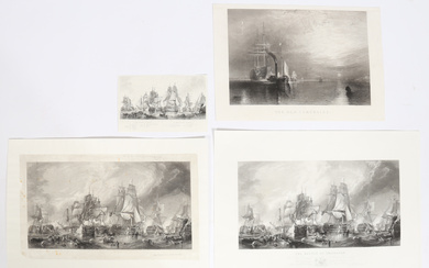 GROUP OF FOUR 18TH/19TH CENTURY MARITIME RELATED ENGRAVINGS.