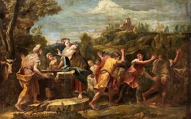 Gaspare Diziani, 1689 Belluno – 1767 Venedig, zug., MOSES UND DIE TÖCHTER JETHROS