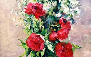 Gaston Sebire 1920-2001 (French) Flower bouquet oil on