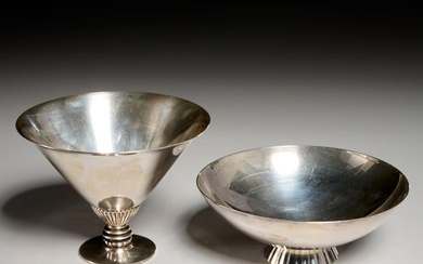 Georg Jensen, Denmark, (2) sterling bowls