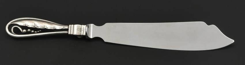 George Jensen Sterling Handle Cake Knife. 10 ".