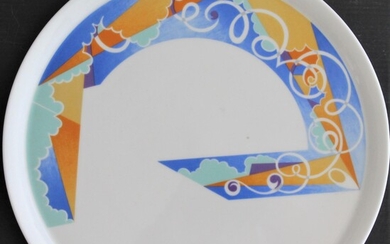Giacomo Balla CABARET piatto in ceramica, diametro cm 31 editore Artcurial...