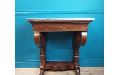Good quality Will IV French mahogany console table with marb...