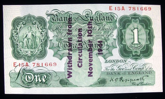 Great Britain - Guernsey overprint - 1 Pound 1941 - WORLD WAR II - Pick 363j