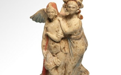Greek Terracotta Eros and Psyche, Hellenistic Period