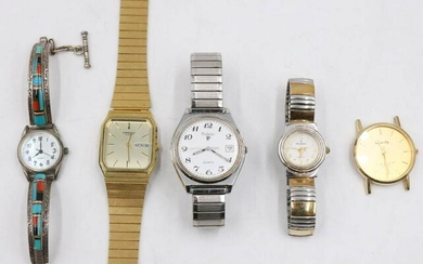 Group of Assorted Quartz Watches with Sterling