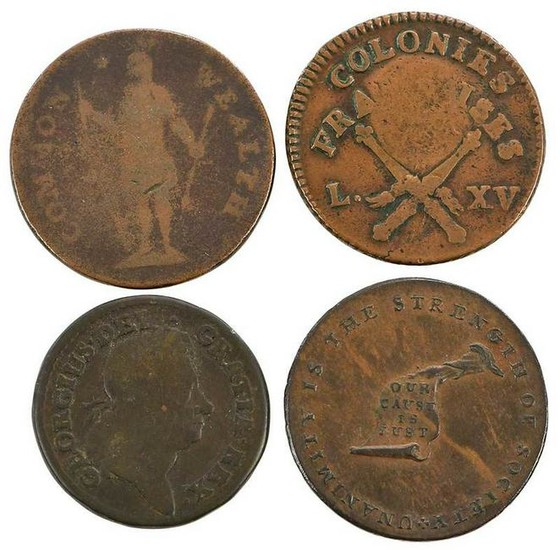 Group of Colonial and Post Colonial Copper Coins