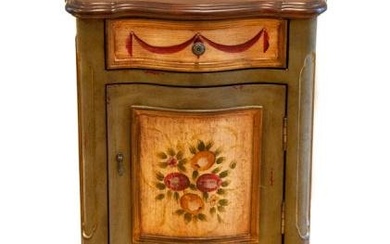Gustavian Style Hand Carved Painted Side Table