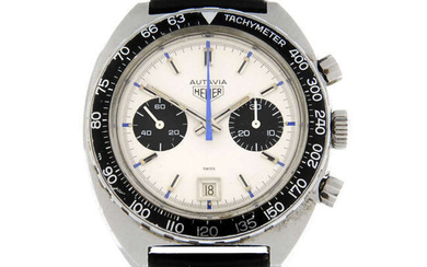 HEUER - a stainless steel Autavia wrist watch, 42mm.