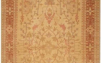 Hand-knotted Caucasus Kula Light Gold Wool Rug 12'2" x