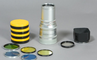 Hasselblad Carl Zeiss lens el. objektiv Sonnar 1:5.6 f= 250 mm + 6 filtre / 1 blænde