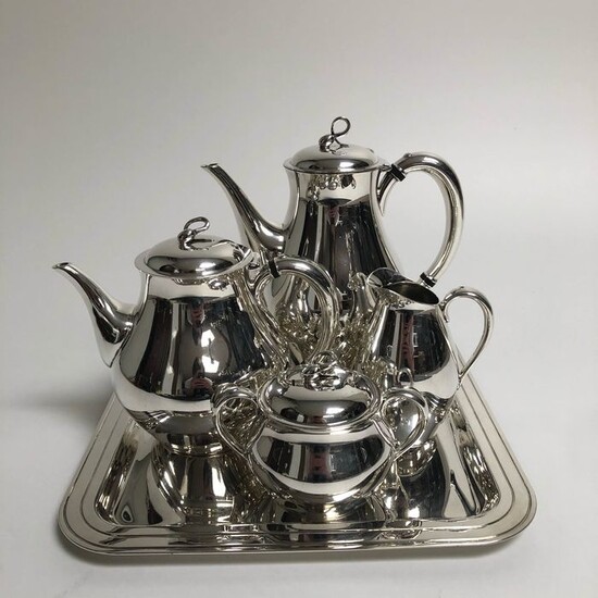 Henry G. Reed & Charles E. Barton - Reed & Barton Silvermiths - Coffee and tea service (5) - Contemporary - Silverplate