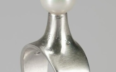Herta & Friedrich Gebhart, Silver Ring with Pearl