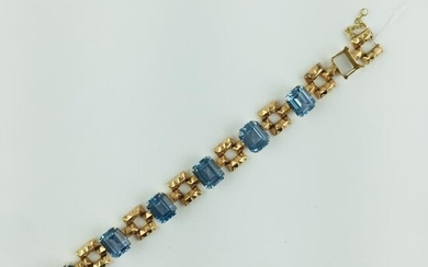 Hinged bracelet in 18 K yellow gold
