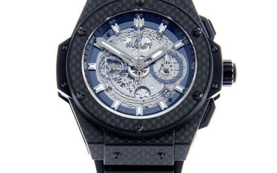 Hublot - a King Power Unico All Carbon chronograph wrist watch, 48mm.