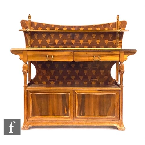 In the manner of Louis Majorelle - A marquetry inlaid buffet...