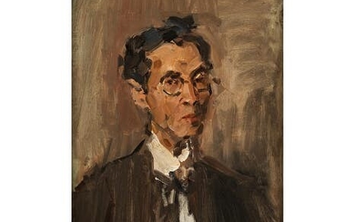 Isaac Lazarus Israels, 1865 Amsterdam - 1934 Den Haag, PORTRAIT EINES MANNES MIT RUNDER NICKELBRILLE