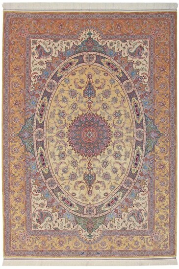 Isfahan Fein 100% Seide Neu Unbenutzt - Carpet - 373 cm - 264 cm