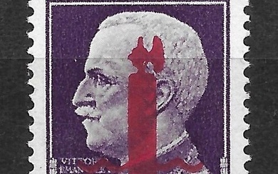 Italian Social Republic. 1944 - 50 lire overprint lilac carmine bundle, Florence edition, Raybaudi-Diena-Lusso certificate - Sassone n. 500/l